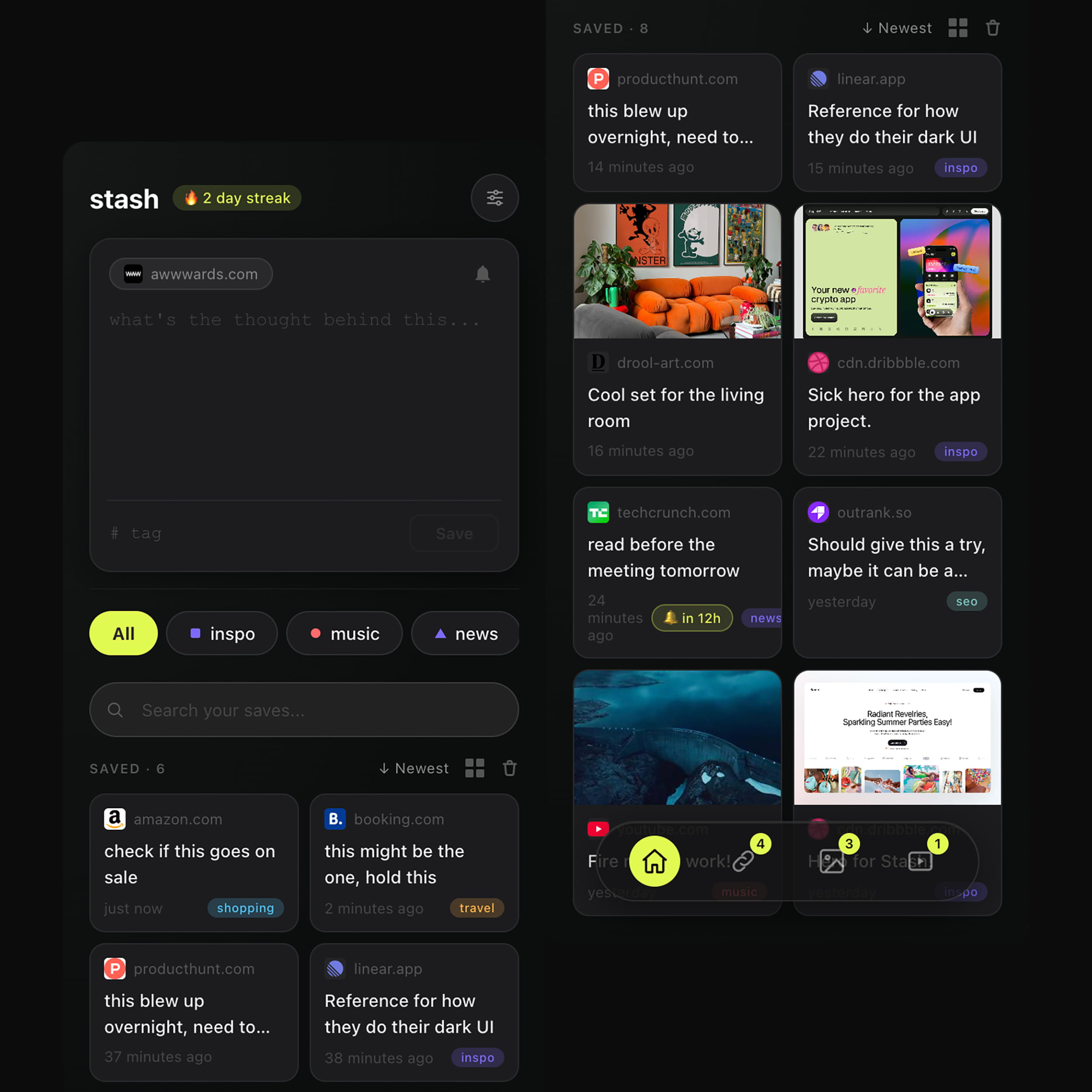 Stash app preview